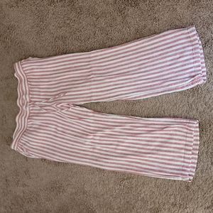 Linen Blend wide leg pants with drawings